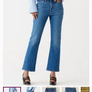 J. Crew 9” Demi Boot Cut Jeans frayed